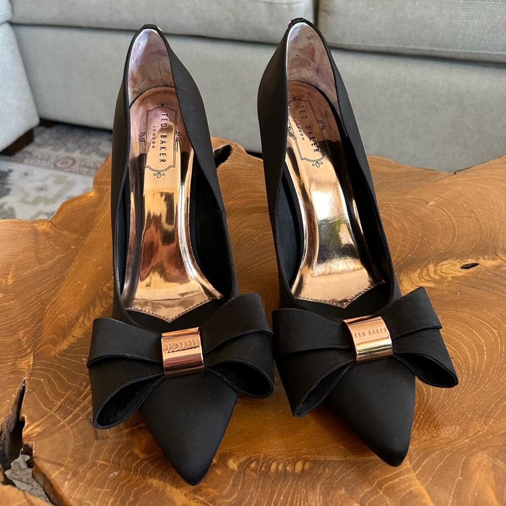 Ted Baker Women's Ichlibi Satin Bow Shoes - Black